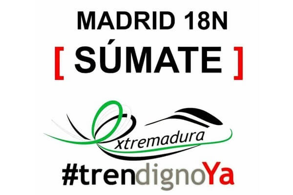 #TrenDignoYa para Extremadura